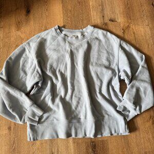 TNA Light Blue Oversized Sweatshirt Womens Sweatfleece Cozy Crewneck Size 2